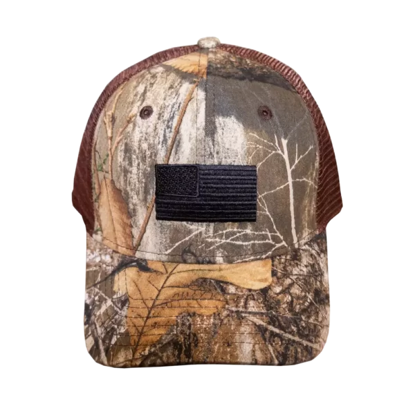 Leaf Season Fall Camo USA Cap
